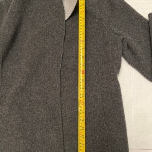 Talbots * Boiled Wool Blazer Jacket Open Front Light / Dark Gray EUC - Picture 6 of 15